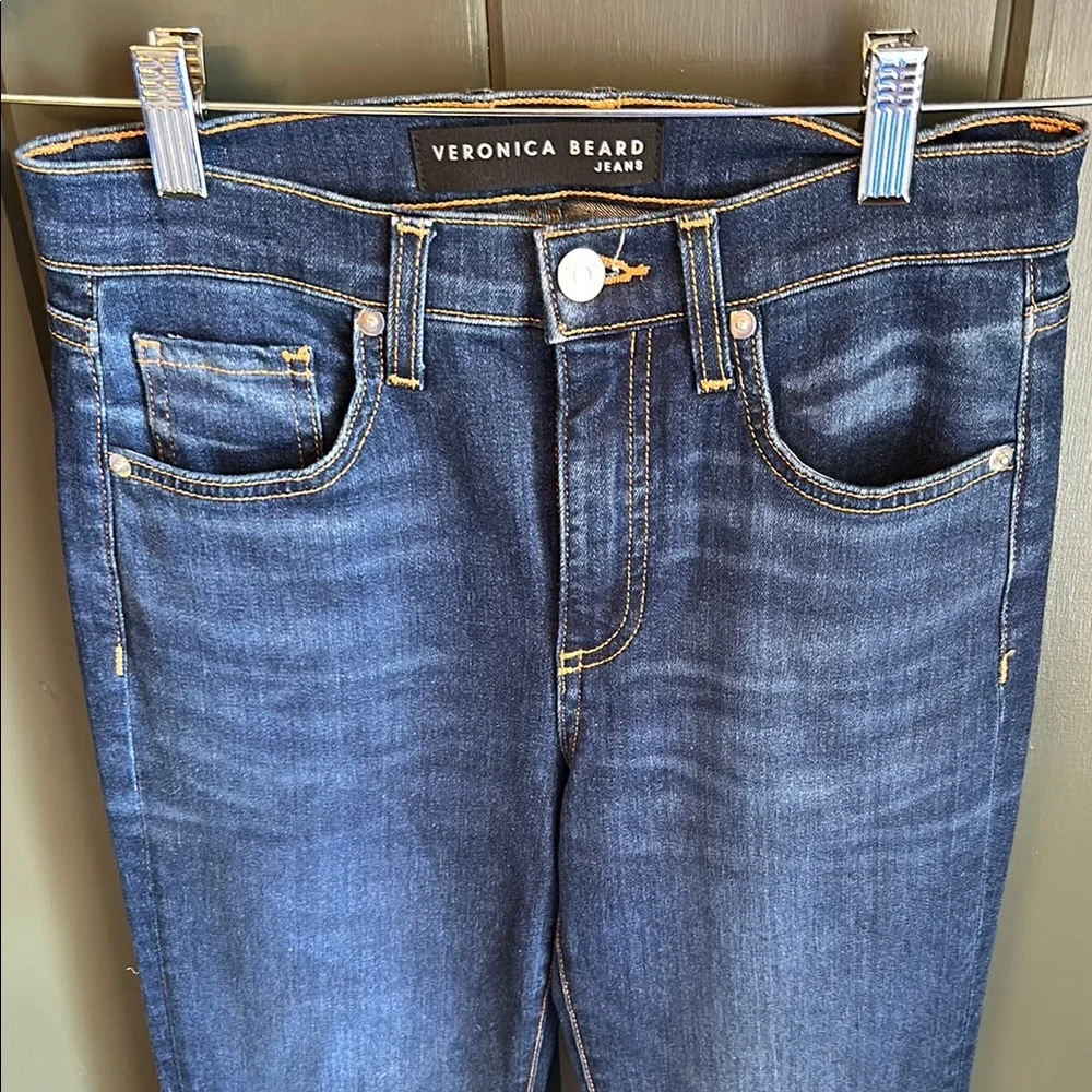 EUC Veronica Beard Blue Flare Wide Leg Jeans 26 - Picture 5 of 7